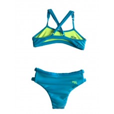 SUNKINI SPEEDO DOUBLE FACE NEON JUNIOR - AMARELO SPIRIT SKYBLUE